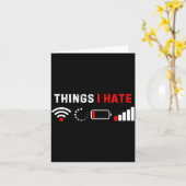 Dingen die ik haat Shirt Grappige Computer Geek Ga Kaart (Gele Bloem)