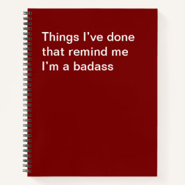 Dingen die ik heb gedaan die me eraan herinneren d notitieboek