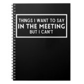 Dingen die ik in de vergadering wil zeggen, maar i notitieboek (Voorkant)