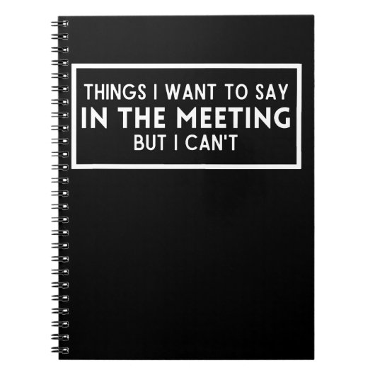 Dingen die ik in de vergadering wil zeggen, maar i notitieboek (Voorkant)