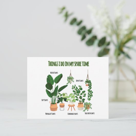 Dingen die ik in mijn vrije tijd doe - Gardener, t Briefkaart (Staand voorkant)