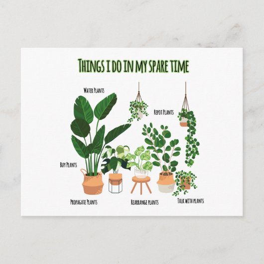 Dingen die ik in mijn vrije tijd doe - Gardener, t Briefkaart (Voorkant)