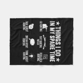 Dingen die ik in mijn vrije tijd doe, grappige her fleece deken (Voorkant (Horizontaal))