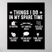 Dingen die ik in mijn vrije tijd doe, grappige her poster (Voorkant)