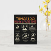 Dingen die ik in mijn vrije tijd doe Grappige zeil Kaart (Gele Bloem)