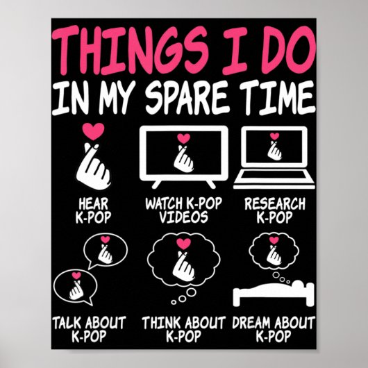 Dingen die ik in mijn vrije tijd doe, Kpop Music A Poster (Voorkant)