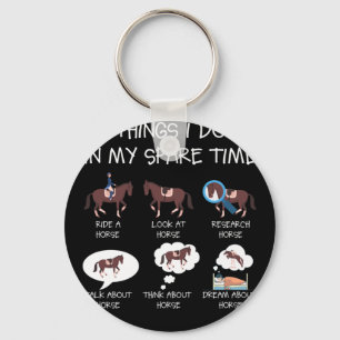 Dingen die ik in mijn vrije tijd doe, paardengesch sleutelhanger