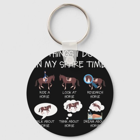 Dingen die ik in mijn vrije tijd doe, paardengesch sleutelhanger (Voorkant)