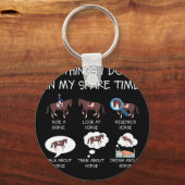 Dingen die ik in mijn vrije tijd doe, paardengesch sleutelhanger (Voorkant)