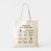 Dingen die ik in mijn vrije tijd doe, paardengesch tote bag (Achterkant)