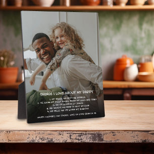 'Dingen die ik leuk vind aan mijn papa' Foto Fotoplaat