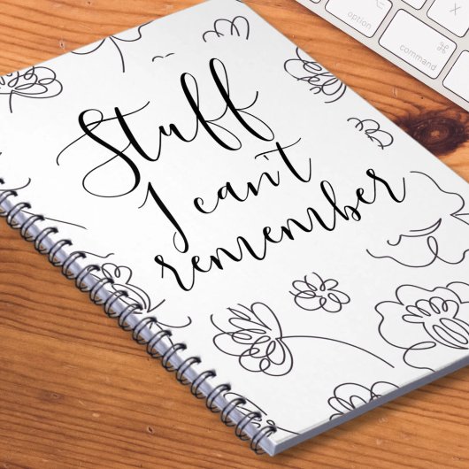 Dingen die ik me niet kan herinneren notitieboek