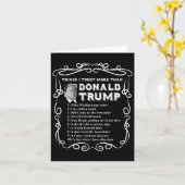 Dingen die ik meer vertrouw dan Donald Trump Anti  Kaart (Gele Bloem)