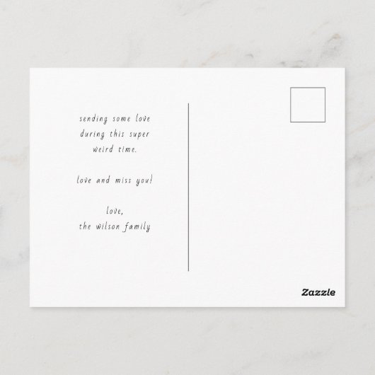 Dingen die ik mis Quarantine Briefkaart (Achterkant)