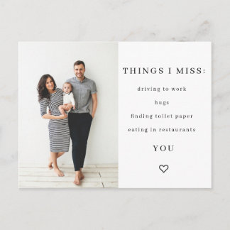 Dingen die ik mis Quarantine Briefkaart