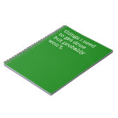 Dingen die ik moet doen, maar die niet grappig zij notitieboek (Linkerzijde)