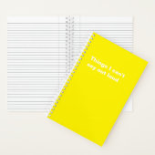 Dingen die ik niet hardop kan zeggen grappig Gezeg Notitieboek (Binnen)