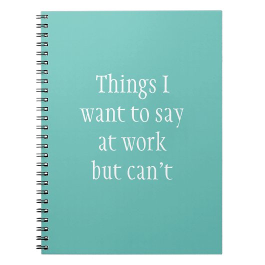 Dingen die ik op het werk wil zeggen, maar niet notitieboek (Voorkant)