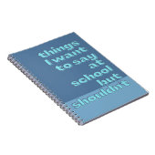 Dingen die ik op school wil zeggen, maar grappige  notitieboek (Rechterzijde)