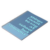 Dingen die ik op school wil zeggen, maar grappige  notitieboek (Linkerzijde)