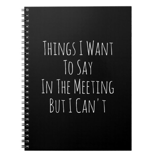 Dingen die ik tijdens de vergadering wil zeggen, m notitieboek (Voorkant)