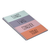 Dingen die ik vandaag zal overnemen notitieboek (Rechterzijde)