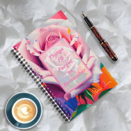 Dingen die ik vergeet te onthouden Roze Roos Bloem Notitieboek