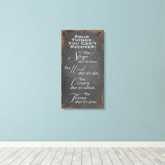 Dingen die je niet kunt herstellen canvas wrap afdruk (Insitu (Houten vloer))