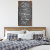 Dingen die je niet kunt herstellen canvas wrap afdruk (Insitu (Slaapkamer))