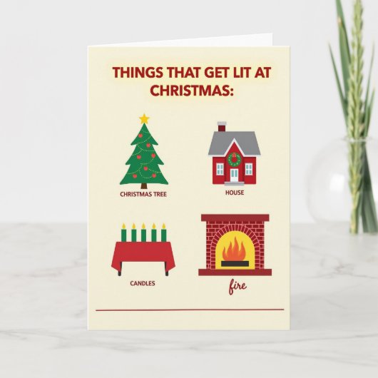 Dingen die met Kerstmis oplichten Kaart (Voorkant)