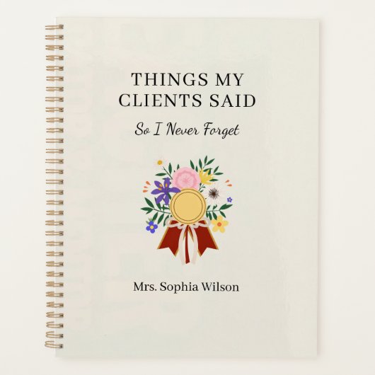 Dingen die mijn cliënten zeiden Grappige verpleegs Planner (Voorkant)