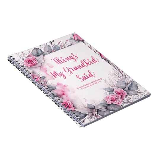 Dingen die mijn Kind zei Schattigee bloemen Notitieboek (Rechterzijde)