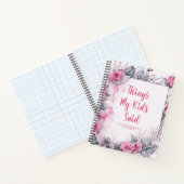 Dingen die mijn Kinderen zeiden Schattigee bloemen Notitieboek (Binnen)