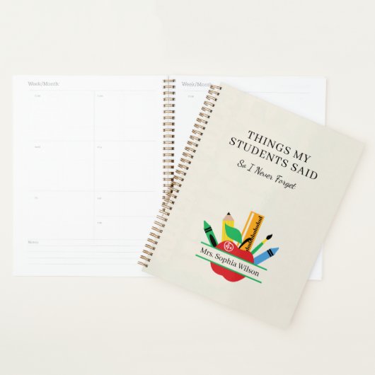 Dingen die mijn leerlingen zeiden Grappige leraar Planner (Display)
