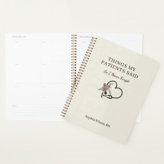 Dingen die mijn patiënten zeiden Grappige verpleeg Planner (Display)