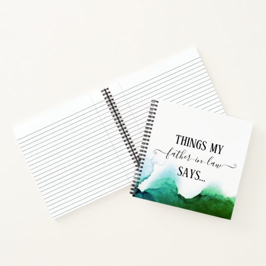 Dingen die mijn schoonvader zegt Grappig Notitiebo Notitieboek (Binnen)