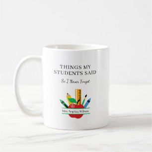 Dingen die mijn studenten zeiden Grappige leraar o Koffiemok