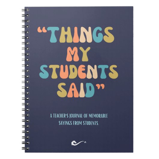 Dingen die mijn studenten zeiden notitieboek (Voorkant)