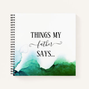 Dingen die mijn vader zegt: Funny Notebook Notitieboek