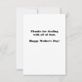 Dingen die moeders zeggen kaart (Achterkant)