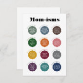 Dingen die moeders zeggen kaart (Voorkant / Achterkant)