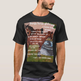 dingen die paardmeisjes zeggen t-shirt