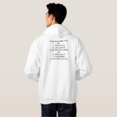 Dingen die Rick Astley niet zal doen Hoodie (Achterkant volledig)