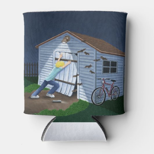 Dingen die 's nachts in de lucht springen blikjeskoeler (Voorkant)