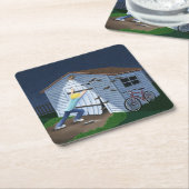 Dingen die 's nachts in de lucht springen kartonnen onderzetters (Schuin)