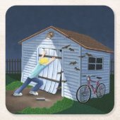 Dingen die 's nachts in de lucht springen kartonnen onderzetters (Voorkant)