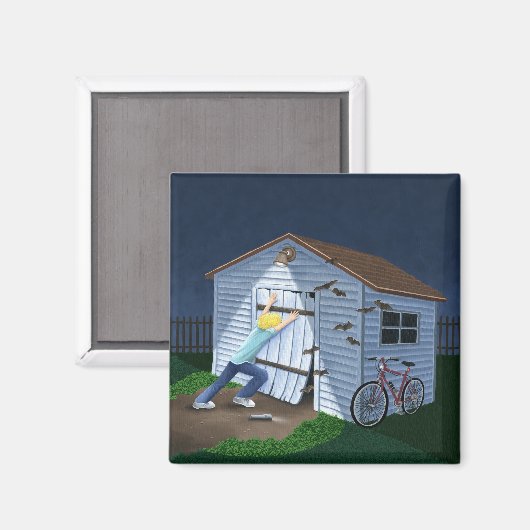 Dingen die 's nachts in de lucht springen magneet (Voorkant / Achterkant)