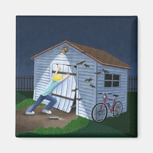 Dingen die 's nachts in de lucht springen magneet (Voorkant)