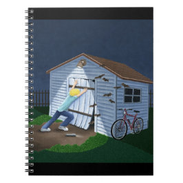 Dingen die 's nachts in de lucht springen notitieboek