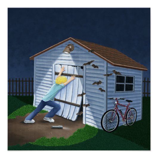 Dingen die 's nachts in de lucht springen perfect poster (Voorkant)